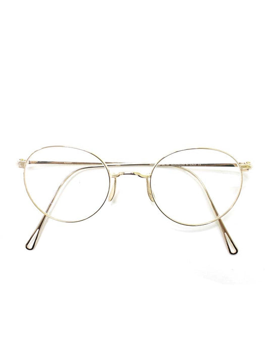 ayame(アヤメ) MANRAY メガネ ゴールド チタンフレーム フルリム ボストンシェイプ ITJX7R0ER85Y