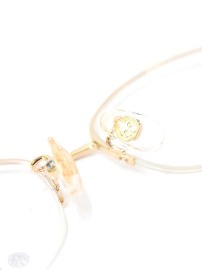 中村勘三郎 KN-2667 メガネ ローズピンク/パープル メタルフレーム ハーフリム スワロフスキー シープホーン COL.C-4 IT4X5P21PKV4