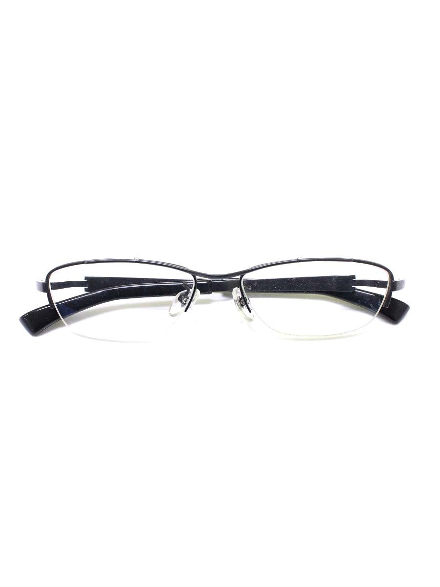 フォーナインズ S-100T メガネ ブラック チタンフレーム ハーフリム スクエア ITTFKP5YRFOY
