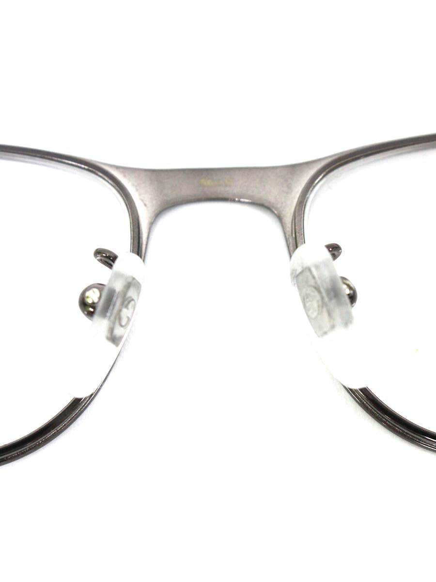 グッチ GG0425O メガネ メタルブラック/チャコール メタルフレーム スクエア IT46U3VMYGMG