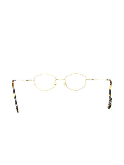 ヴィオルー “B”asic Masako メガネ ベージュ/ゴールド/ブラウン メタルフレーム フルリム IT6CCKK3V8PW