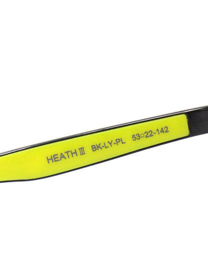 アイヴォル HEATH ヒース3 BK-LY-PL メガネ ブラック/レモンイエロー セルフレーム ウェリントン ITZYO4EO1FNU