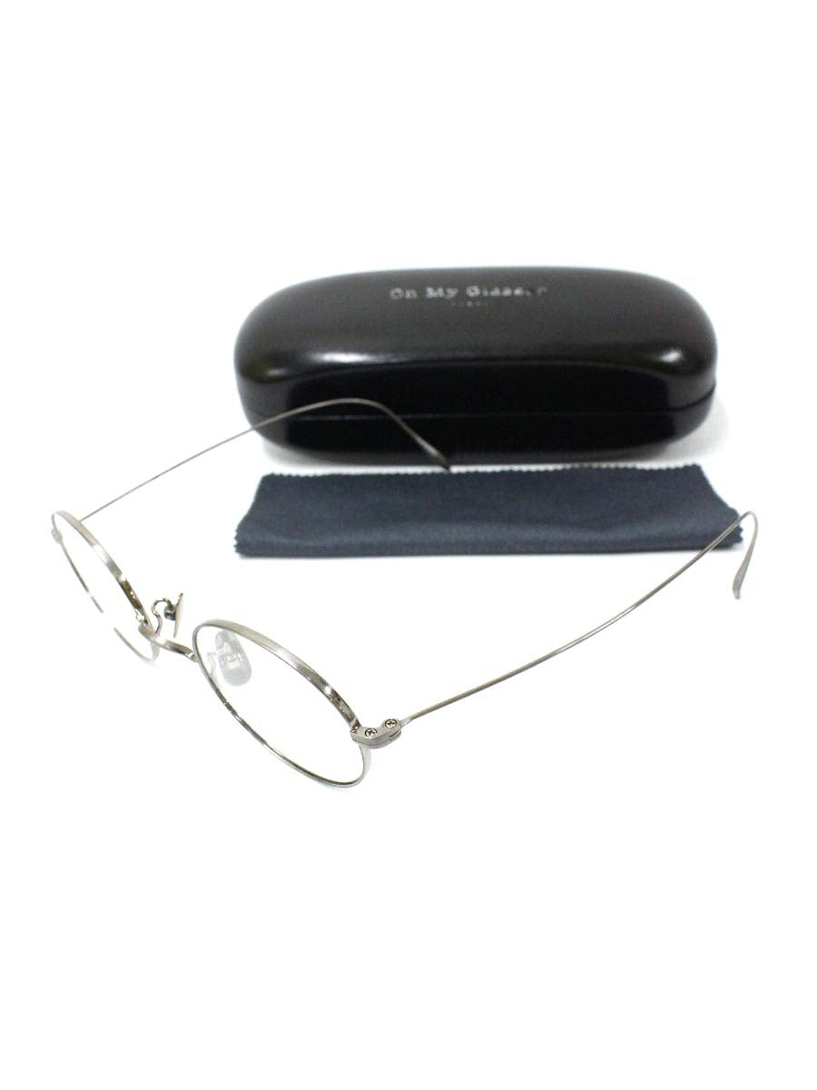 オーマイグラス東京 LS-1 メガネ シルバー Oh My Glasses TOKYO × less is_jp チタニウムフレーム フルリム ラウンド IT3P4Z94DLNU