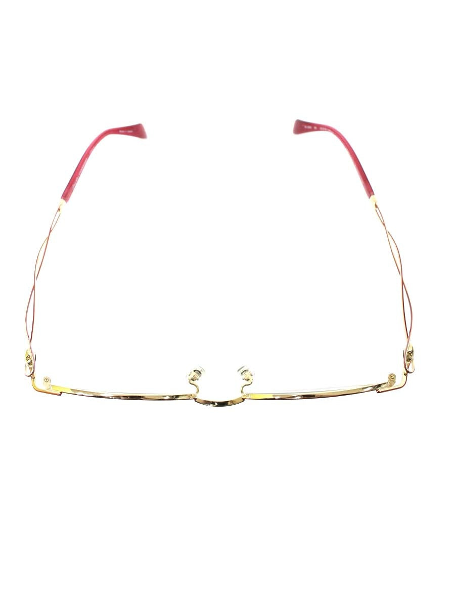 ラインアートシャルマン メヌエット XL1636 メガネ レッド/ゴールド メタルフレーム フルリム ウエリントン ITR92SC46NYY