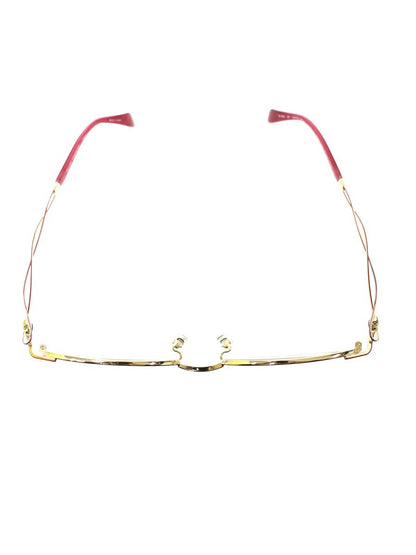ラインアートシャルマン メヌエット XL1636 メガネ レッド/ゴールド メタルフレーム フルリム ウエリントン ITR92SC46NYY