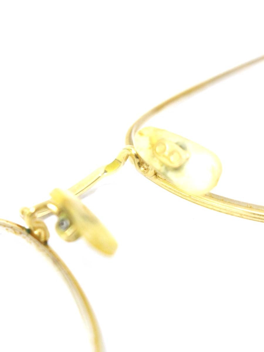 白山眼鏡店 2B4 メガネ ゴールド メタルフレーム ボストン IT2DFPO0OLE6