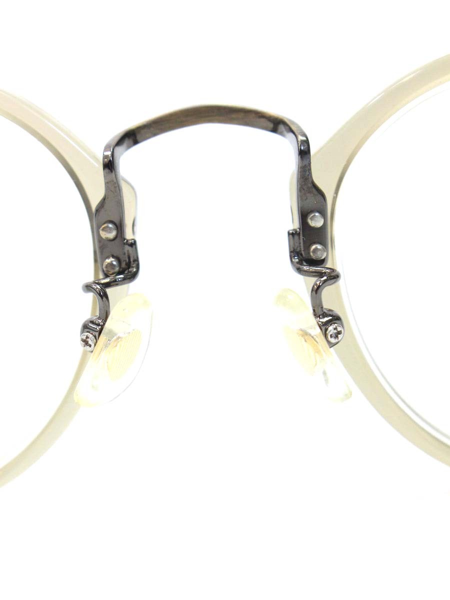 金子眼鏡 designed by UNITED ARROWS Logan メガネ ベージュ コンビフレーム フルリム ボストンシェイプ IT4LPIHYLP1E