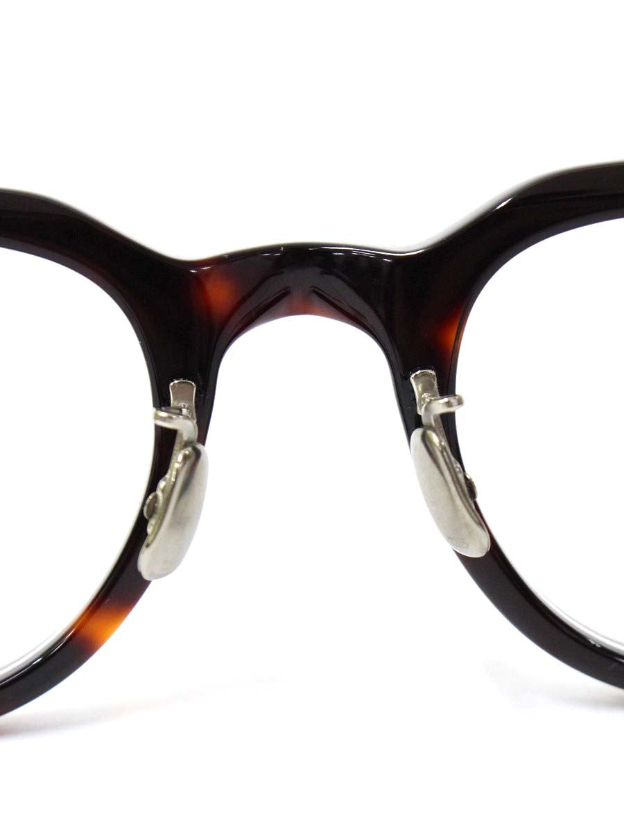 アイヴァン7285 340MR(48) メガネ ブラウン メタルノーズ べっ甲柄 セルフレーム フルリム ボストン ITJH091LM700