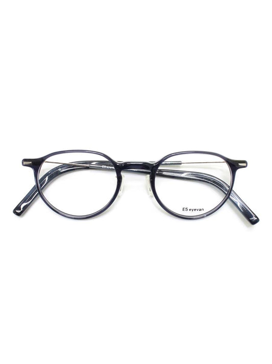 イーファイブアイヴァン P4 メガネ ブルー/ホワイトゴールド コンビフレーム フルリム ボストン IT2BKRGPOG8Y