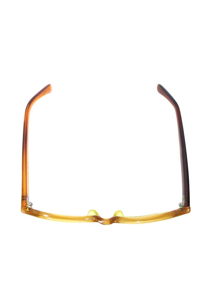 泰八郎謹製 PT-01 メガネ ブラウン/イエロー スクウエア IT5UUC8VVQXO
