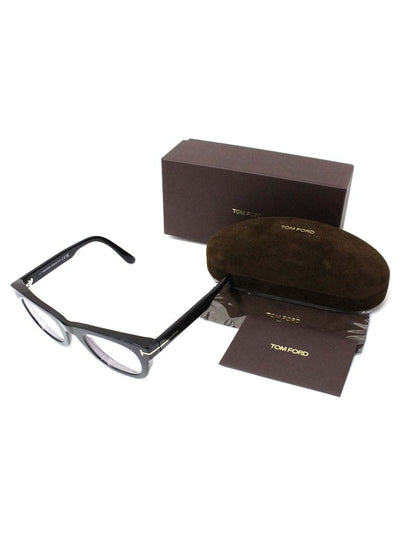 トムフォード TF5872-B ECO メガネ ブラック/シルバー セルフレーム フルリム ウェリントン ITEUM2XG0TFW