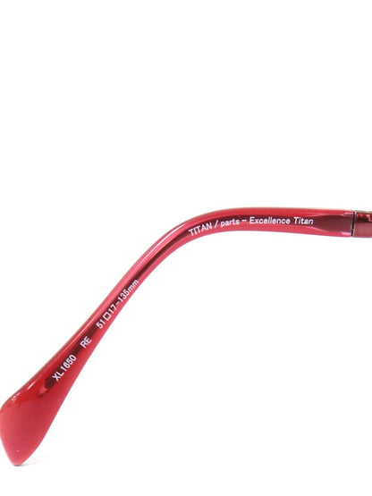 ラインアートシャルマン XL1650 メガネ レッド メタルフレーム ハーフリム オーバル ITJM9R8R7GBW