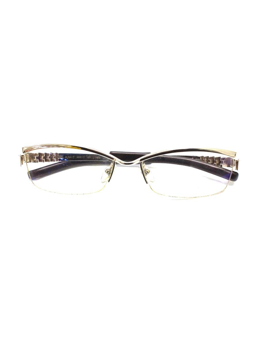 フォーナインズ S-341T メガネ ゴールド/ブラウン チタニウムフレーム フルリム スクエア IT9S9OS6A26A