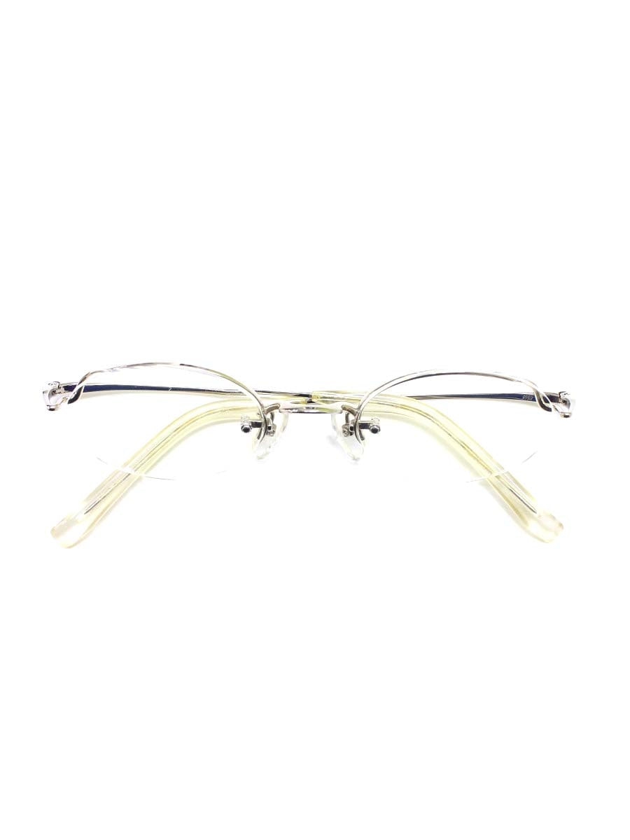 フォーナインズ O-02T メガネ シルバー メタルフレーム ハーフリム ITQIIBBPPYMG