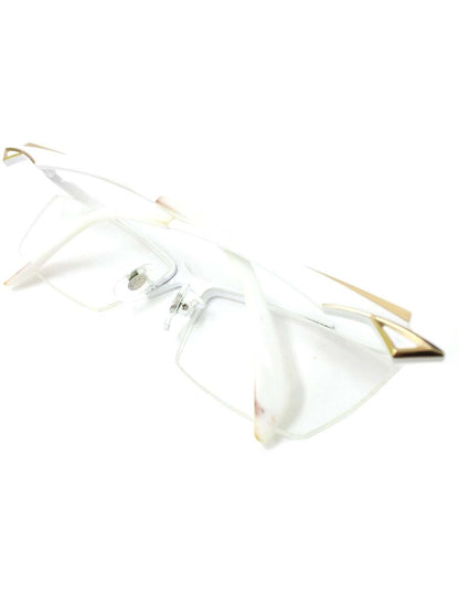 サムライ翔 ビジネスライン 智 SS-T112 LTD メガネ ホワイト 限定カラー メタルフレーム フルリム スクエア ITJO6XUW0G8E