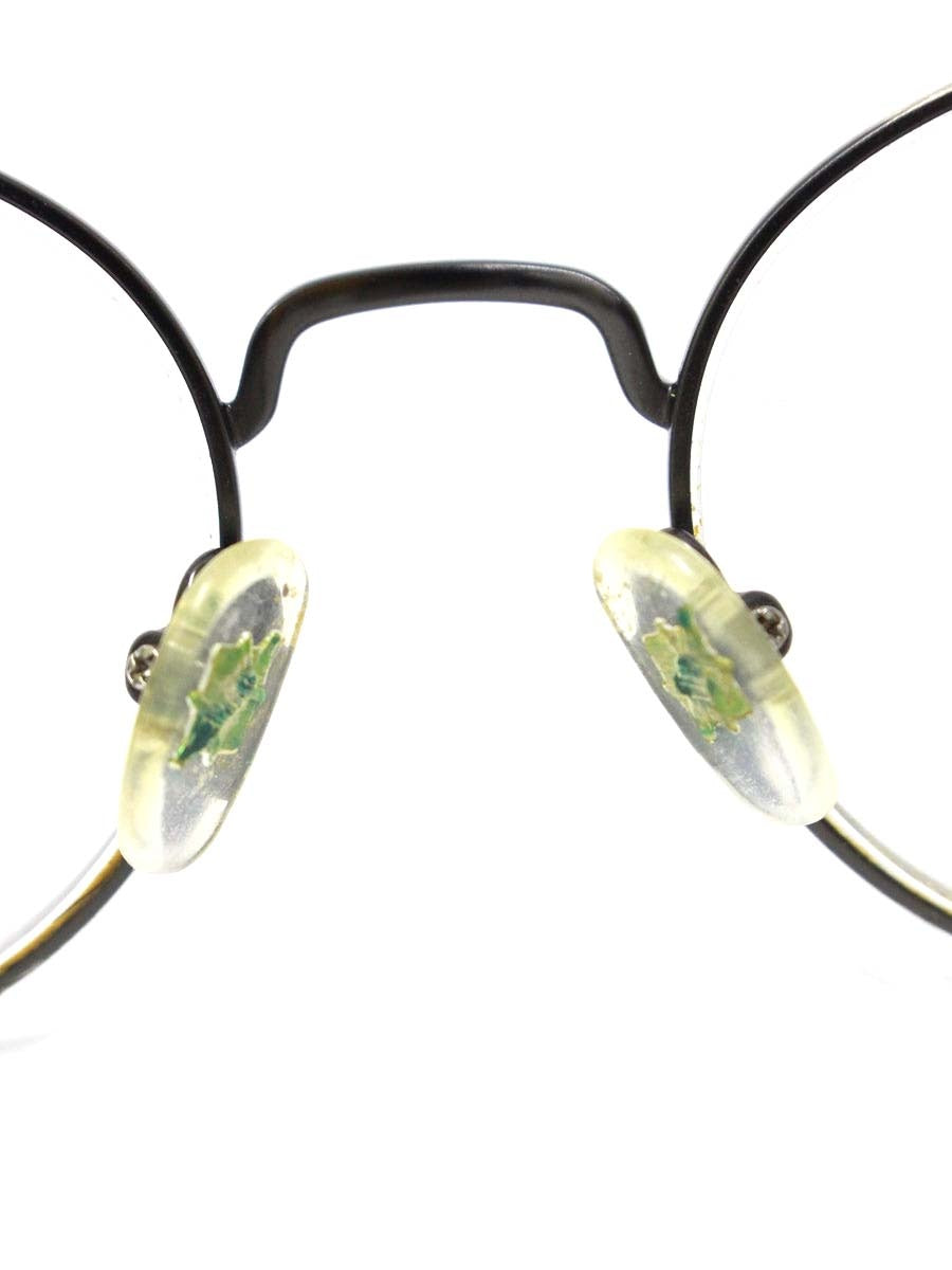 レスザンヒューマン ENIGMA メガネ アンティークシルバー/ブラック コンビフレーム フルリム ボストン ITZAPBJBDKIU