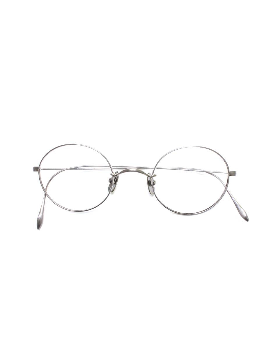 オーマイグラス東京 LS-1 メガネ シルバー Oh My Glasses TOKYO × less is_jp チタニウムフレーム フルリム ラウンド IT3P4Z94DLNU