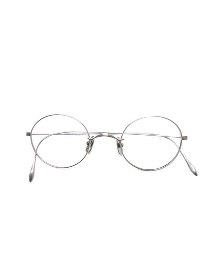 オーマイグラス東京 LS-1 メガネ シルバー Oh My Glasses TOKYO × less is_jp チタニウムフレーム フルリム ラウンド IT3P4Z94DLNU