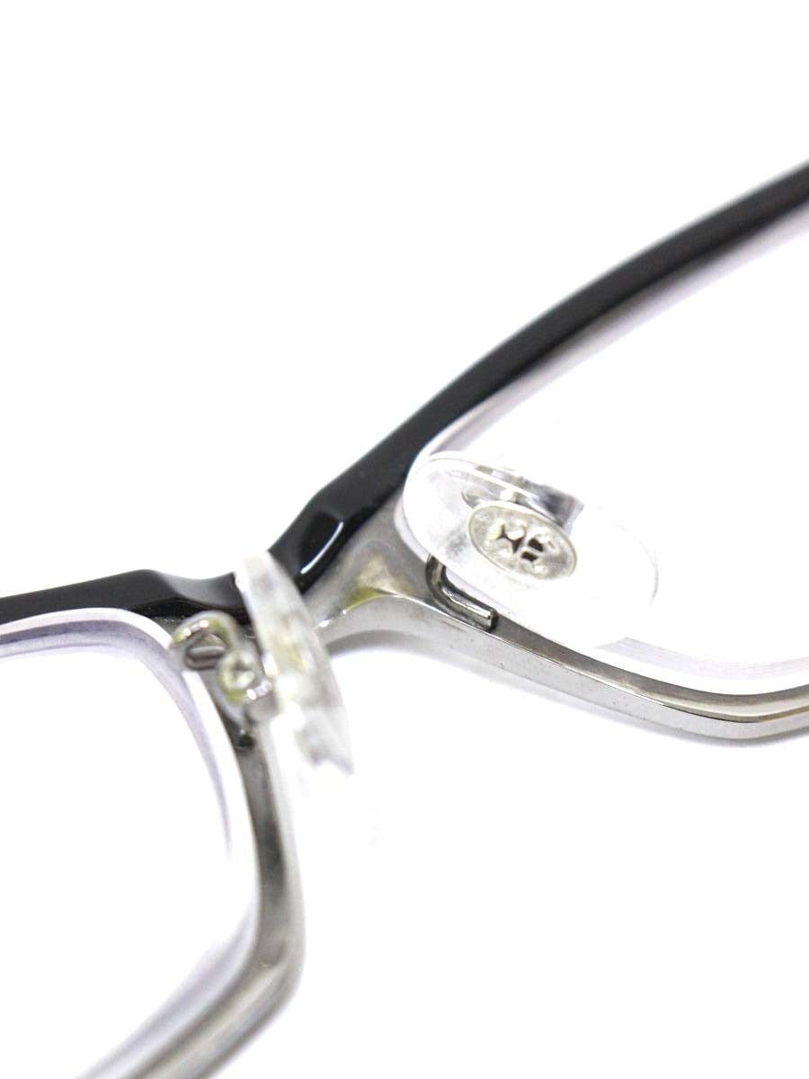 サムライ翔 メガネ シルバー/ブラック チタニウム スクエア ITNUHVYK88M6