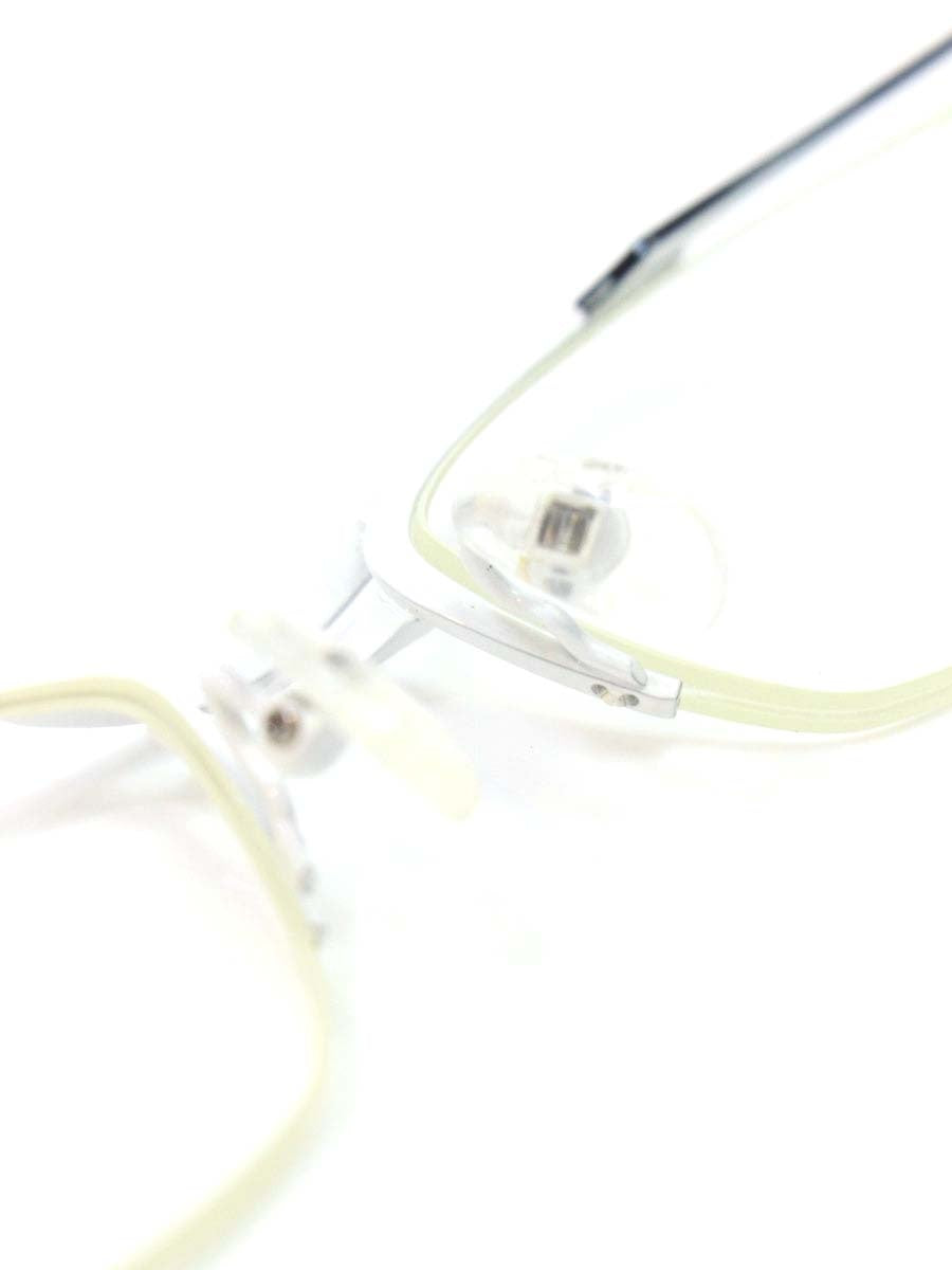 ジャポニズム JN-507 メガネ ホワイト メタルフレーム ハーフリム スクエア IT52YYFC60AG