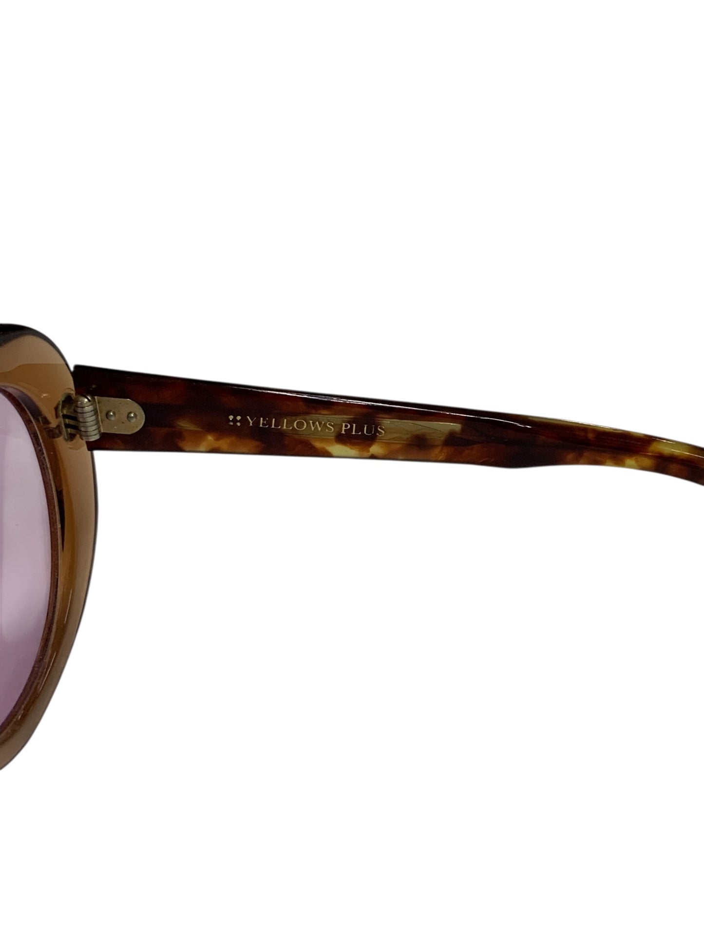 イエローズプラス サングラス ブラウン セルフレーム フルリム ラウンド（丸メガネ） ITLNC19EYZ2I