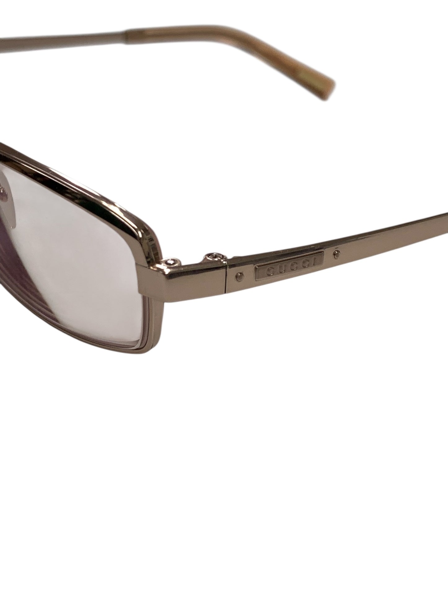 グッチ GG-9615J メガネ 眼鏡 ブラウン メタルフレーム フルリム スクエア IT5AF0WLJ1TC