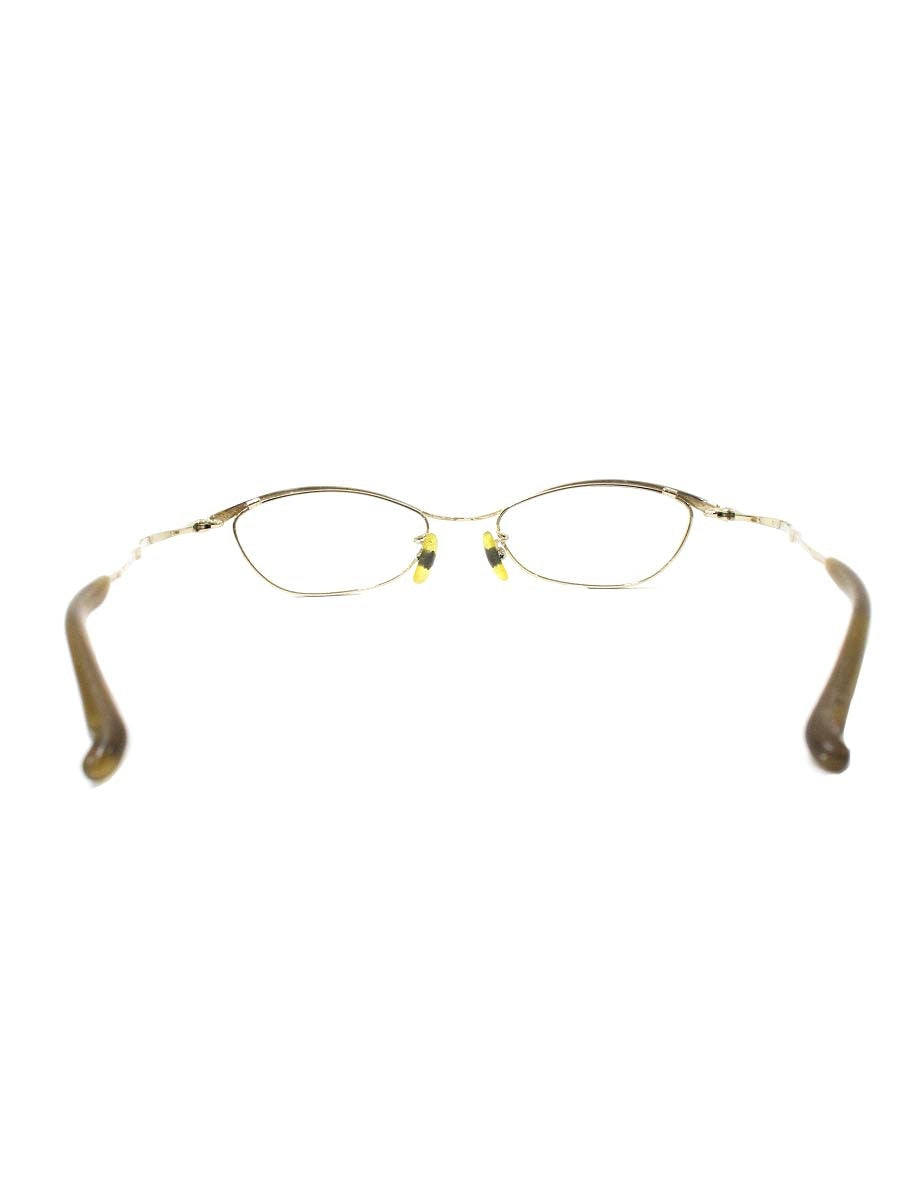 フォーナインズ S-201T メガネ ゴールド/オリーブブラウン チタニウムフレーム フルリム スクエア ITDPJFUGUI16