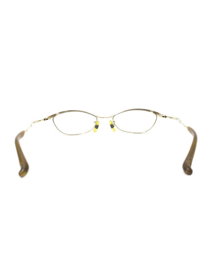 フォーナインズ S-201T メガネ ゴールド/オリーブブラウン チタニウムフレーム フルリム スクエア ITDPJFUGUI16