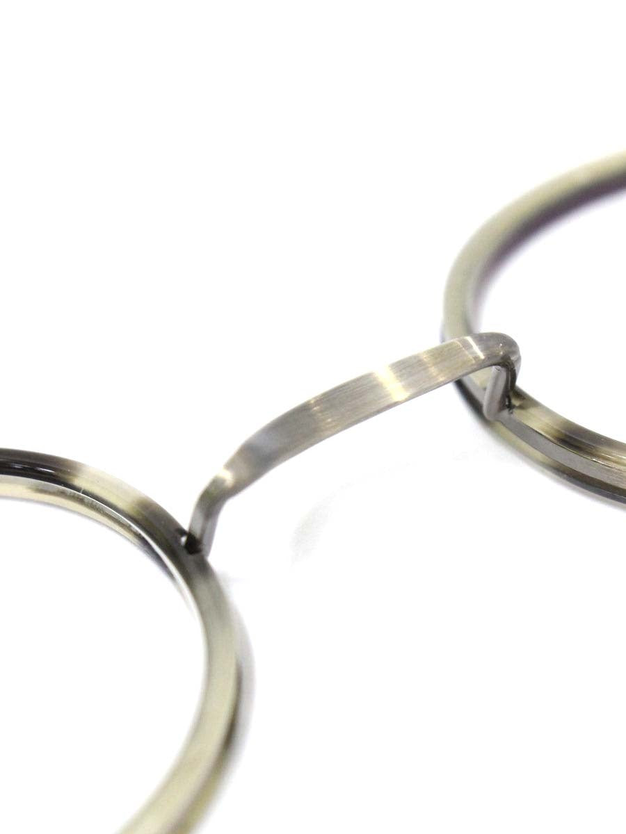 金子眼鏡 恒眸作 一山シリーズ T245S ATS メガネ グレー コンビフレーム フルリム ラウンドシェイプ IT5A2OXZVAB9