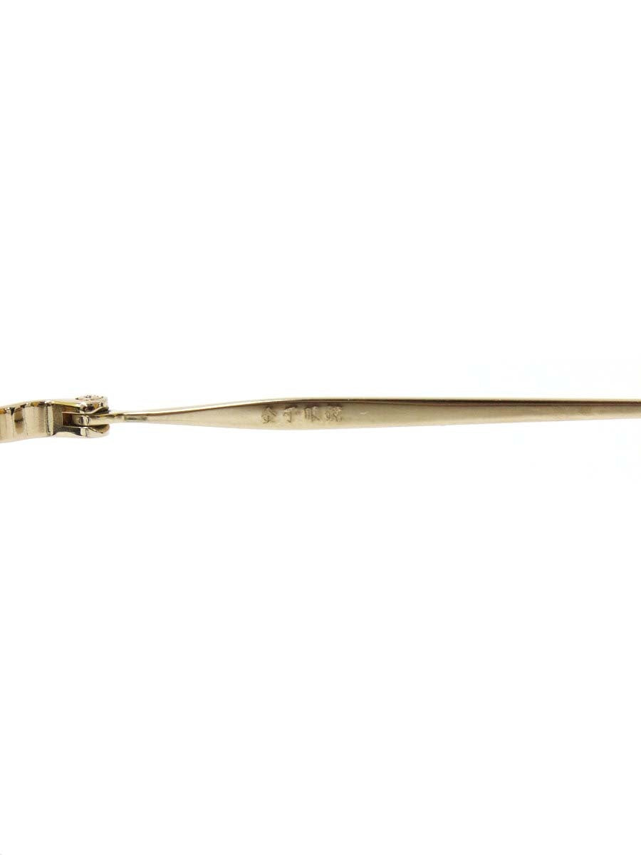 金子眼鏡店 メガネ ブラック/ゴールド コンビフレーム フルリム オーバル IT5E09OBHH9M