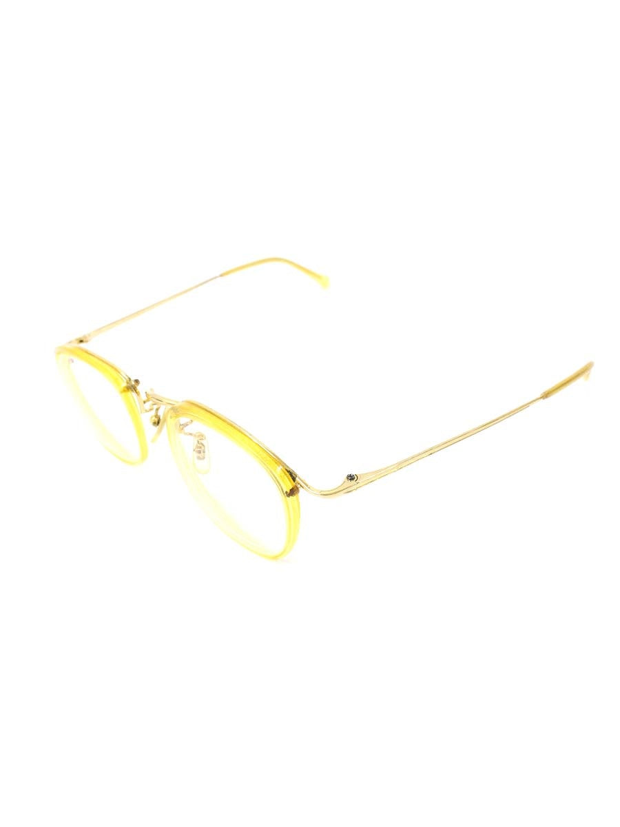 白山眼鏡店 眼鏡 イエロー/ゴールド メタルフレーム フルリム ウェリントン IT0H5YHP7WFG
