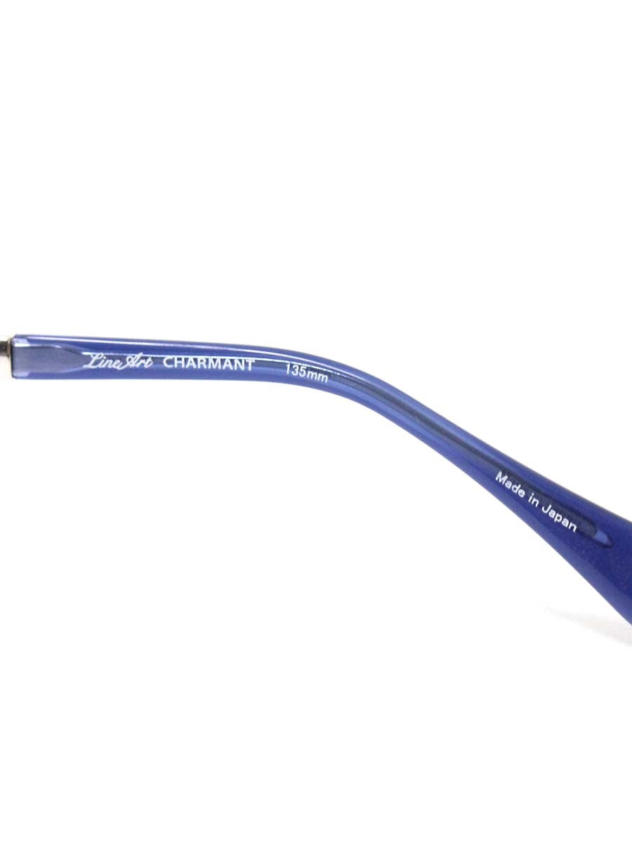 ラインアートシャルマン XL1638 メガネ ブルー コンビフレーム リムレス オーバル ツーポイント ITWUL0Q4N0O4