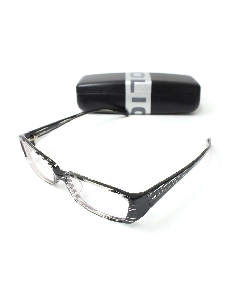 ポリス V1682J メガネ ブラック セルフレーム フルリム スクエア ITOW3XKRYWB6