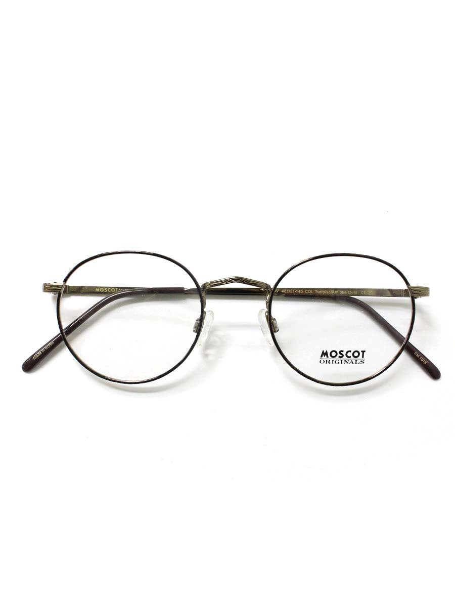 モスコット DOV メガネ ブラウン ボストン COL.Tortoise/Antique Gold IT2J644Q1DWE