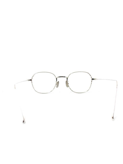 ユウイチトヤマ U-103 メガネ シルバー メタルフレーム フルリム ボストン IT3LNNV6BZGG