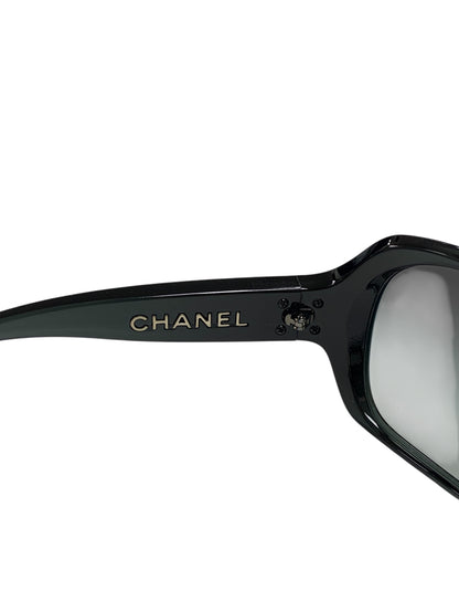 シャネル サングラス 6035 C1129/3C サイドロゴ レクタンギュラー グラデーションレンズ ブラック ITGPV6W47XZC