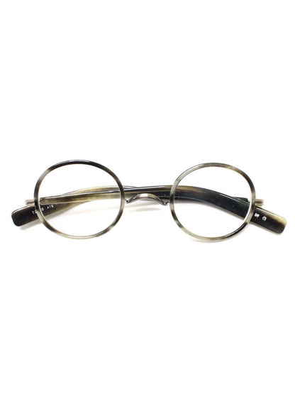 金子眼鏡 恒眸作 一山シリーズ T245S ATS メガネ グレー コンビフレーム フルリム ラウンドシェイプ IT5A2OXZVAB9