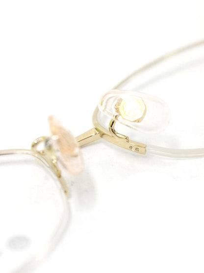 中村勘三郎 KN-2675 メガネ ゴールド/グリーン シープホーン スワロフスキーリング ハーフリム ITPL2O7WMX7O