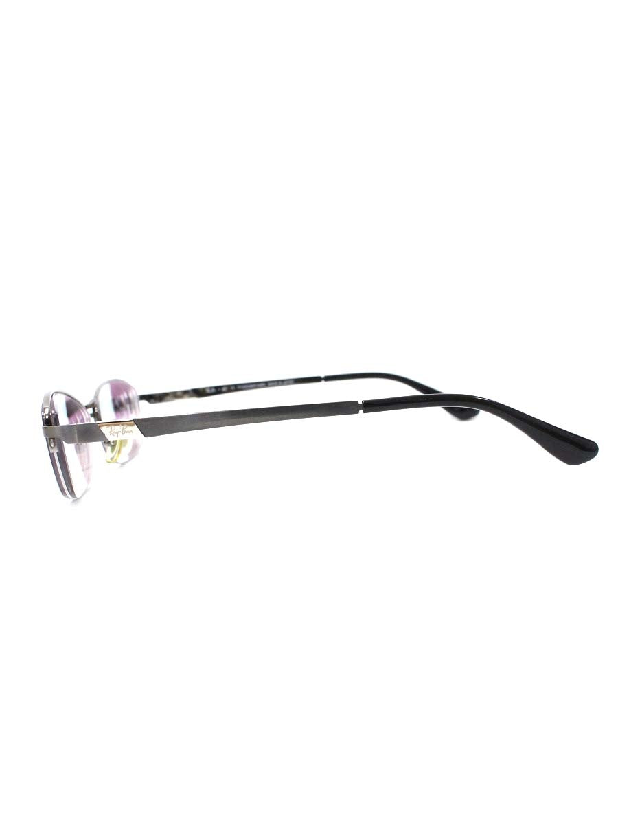 レイバン RB8643K メガネ ガンメタル/ブラック メタルフレーム ハーフリム スクエア IT3A6YPCPLH4