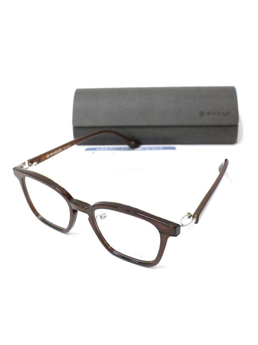 中村勘三郎 KN-2541 C-2 オールシープホーンモデル メガネ ブラウン セルフレーム フルリム ウェリントンシェイプ ITU391EW29X4