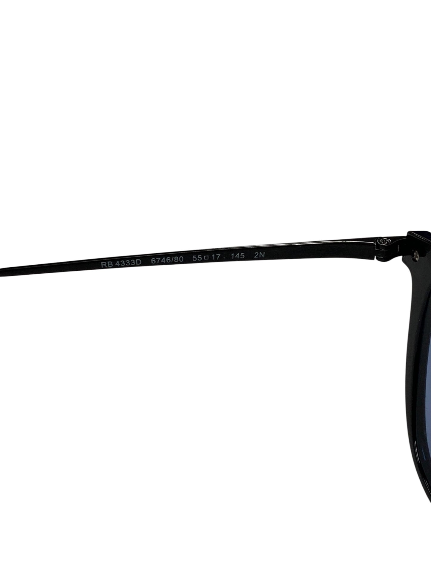 梅澤美波さん着用 レイバン RB4333D サングラス ブラック コンビフレーム フルリム ウェリントン IT6RN2CPVW6F