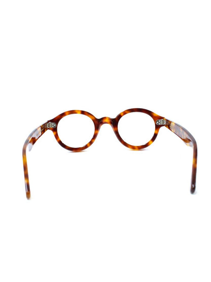 レスカルネティエ La Corb's メガネ ブラウン セルフレーム ボストン デミ柄 IT6LYIKLG2UG