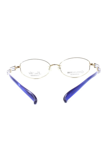 ラインアートシャルマン XL1446 メガネ ネイビー/ブルー/シルバー トリオ コンビフレーム オーバル IT2S1MF1ZGKR