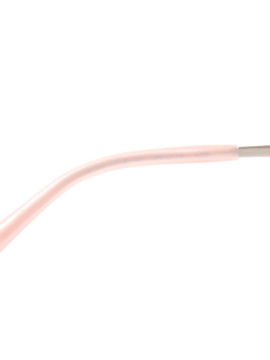 オーマイグラス東京 ナイスリー by フィッティ FT-137 メガネ ピンク/シルバー メタルフレーム オーバル ITS7CQKNHWUM