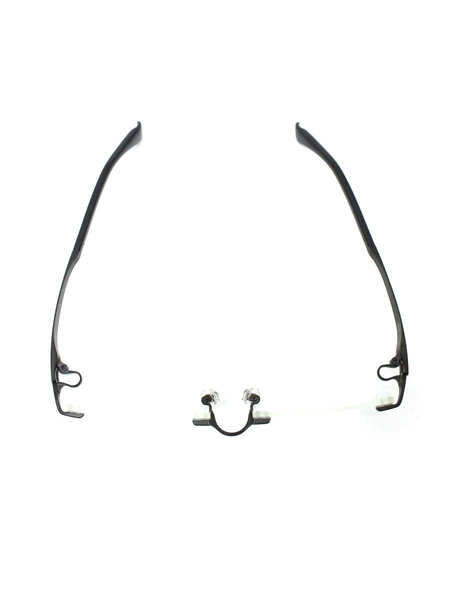 フォーナインズ TW-40AT メガネ ブラック チタニウムフレーム リムレス スクエア ITT0O4XFROOO