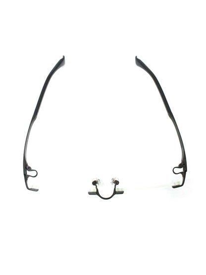 フォーナインズ TW-40AT メガネ ブラック チタニウムフレーム リムレス スクエア ITT0O4XFROOO