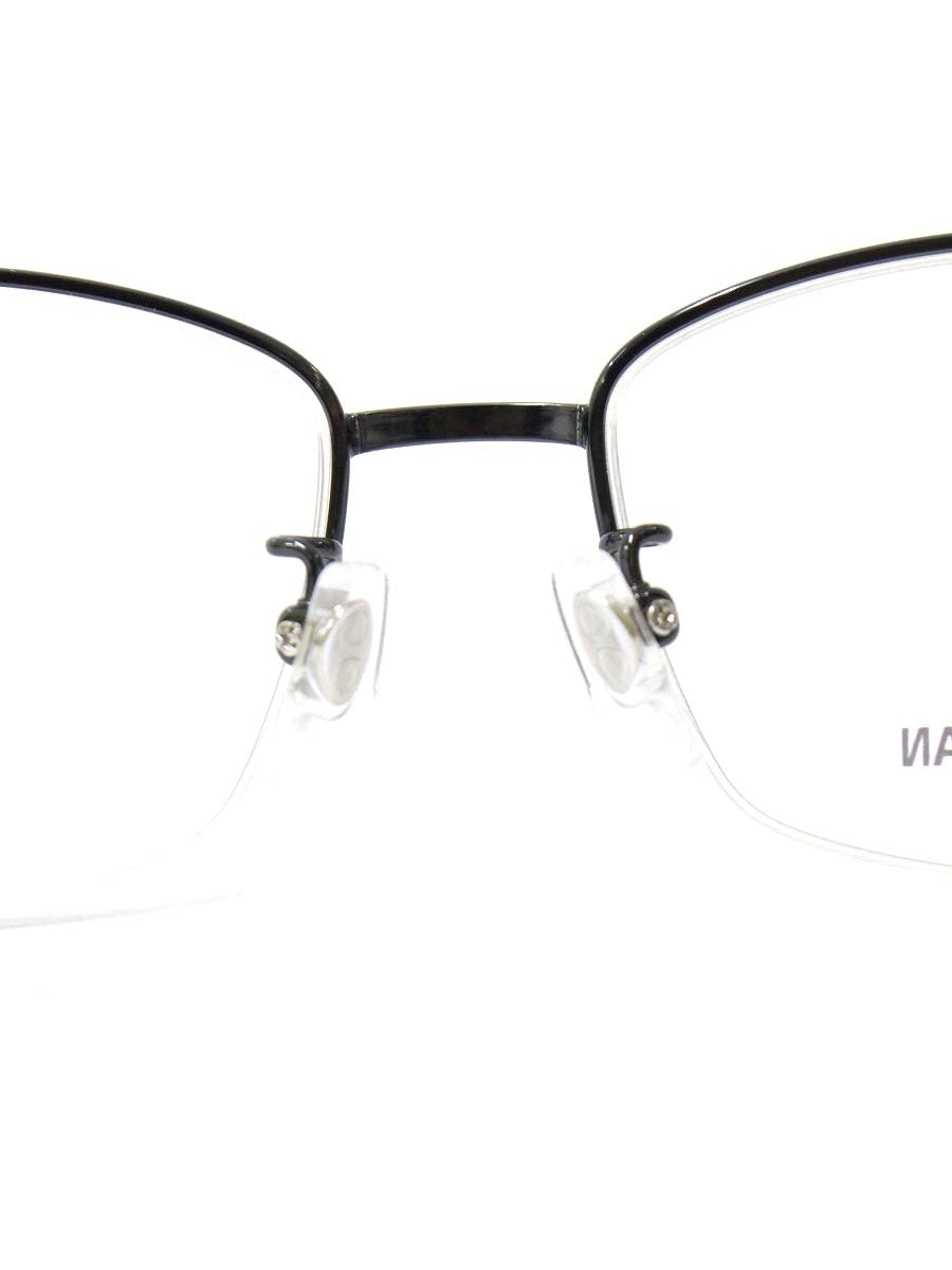 ラインアートシャルマン XL1859 メガネ ブラック/シルバー メタルフレーム ハーフリム スクエア ITWCEOIGKJS8