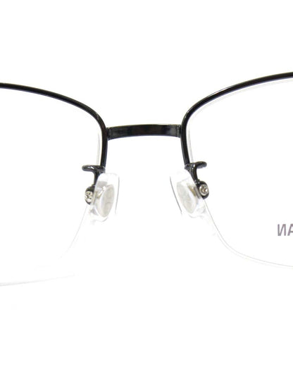 ラインアートシャルマン XL1859 メガネ ブラック/シルバー メタルフレーム ハーフリム スクエア ITWCEOIGKJS8