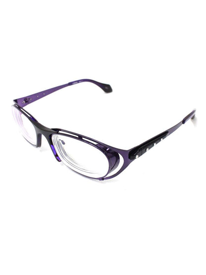 レスザンヒューマン 冬夏青青 メガネ パープル コンビフレーム フルリム オーバル（楕円） ITTADU2NJ6KA
