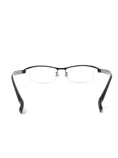 ラインアートシャルマン XL1028 メガネ ブラック/ネイビー チタンフレーム ハーフリム スクエア ITDYHM2VPLPG